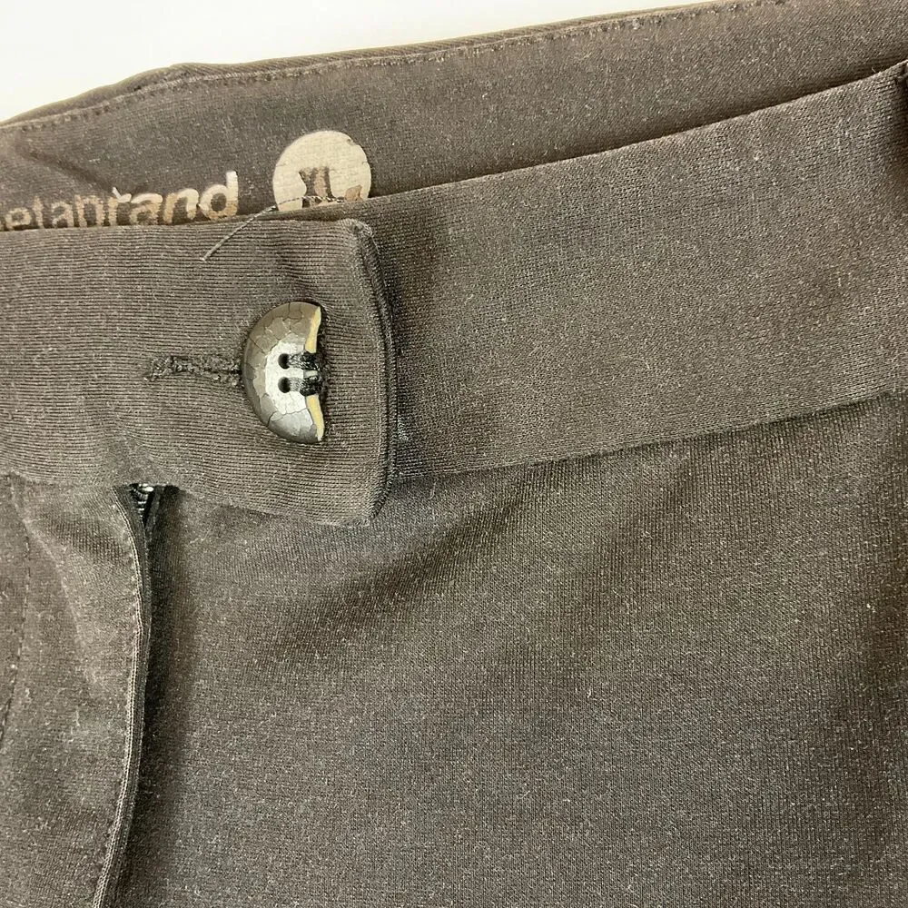 Betabrand Pants XL Black Straight Leg Cuffed